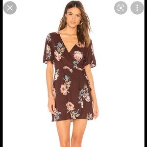 Show me your mumu Andrea floral wrap dress, size xs
